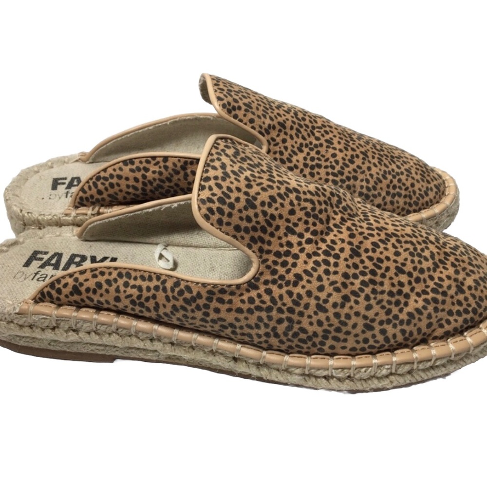 Anthropologie Faryl Robin leopard mule slides. 8.